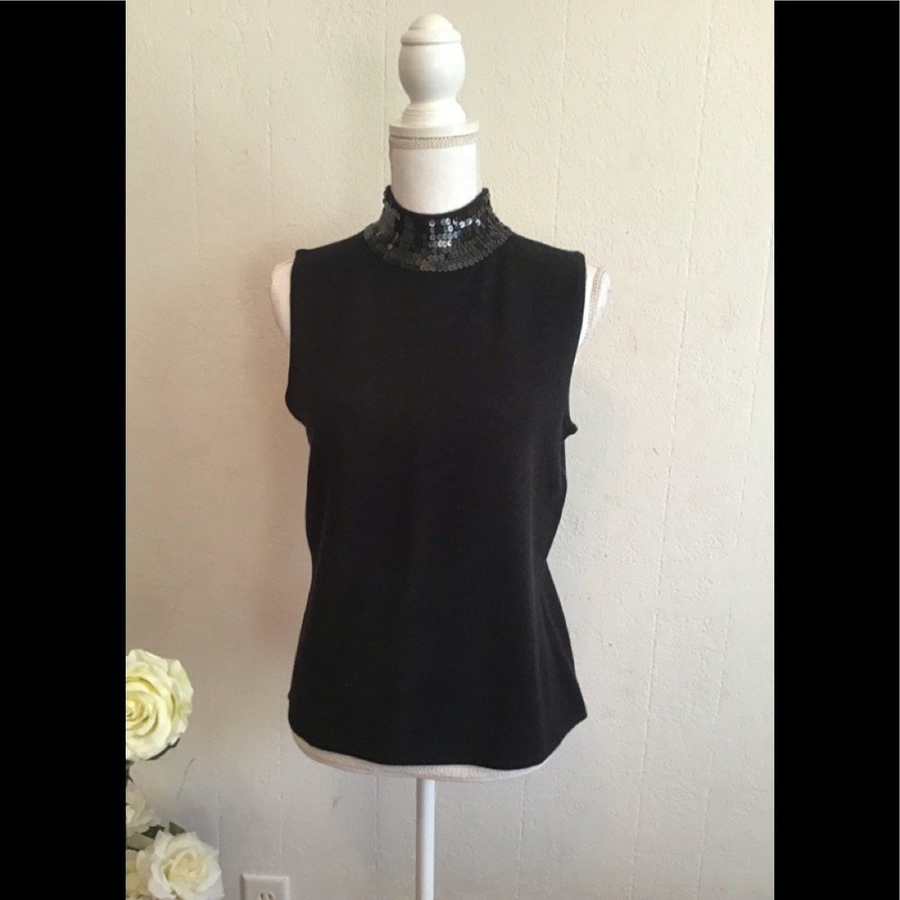 Designers Black sweater sleeveless choker ❇️